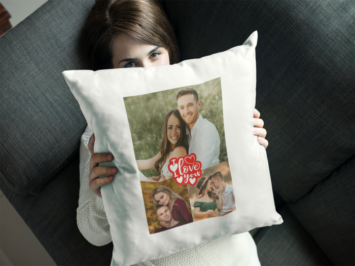 Perna personalizata cu trei poze I LOVE YOU [3]