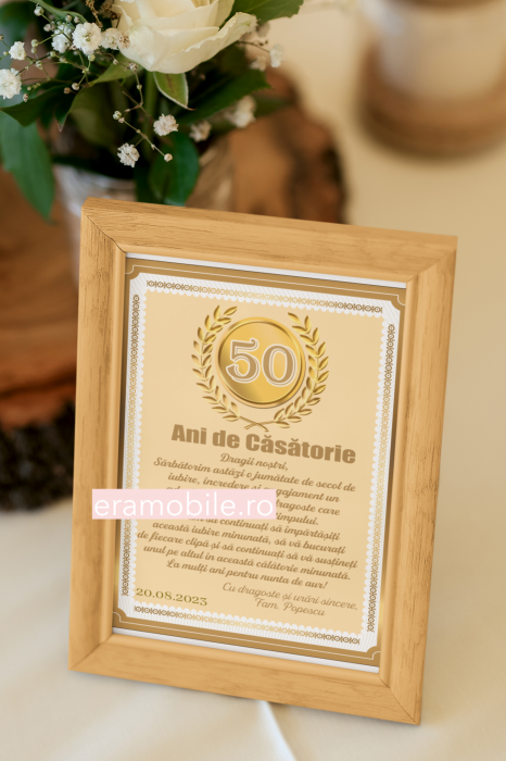 Placheta din sticla personalizata aniversare [3]