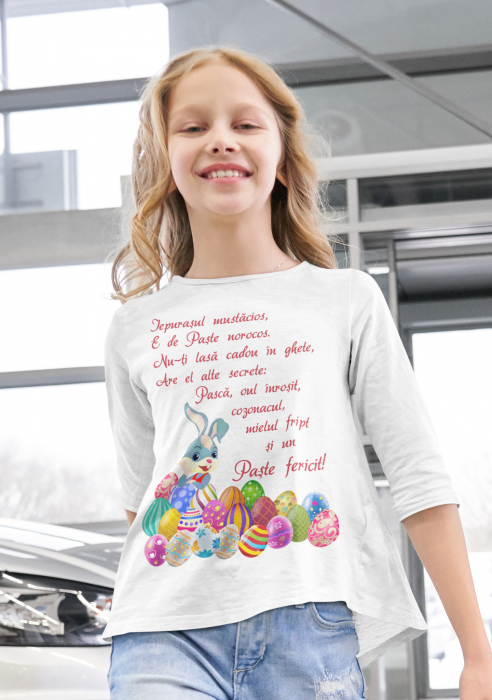 Tricou pentru copii personalizat cu text - Iepurasul de Paste [2]