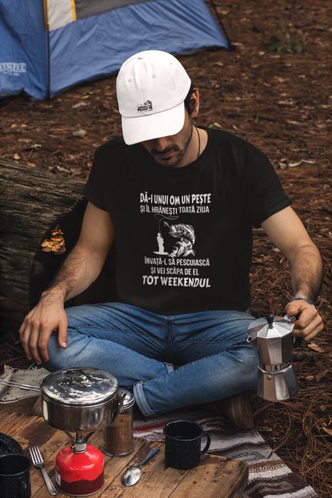Tricou personalizat - DA-I UNUI OM UN PESTE [2]