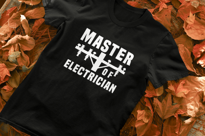 Tricou personalizat cu mesaj - Master of Electrician [2]