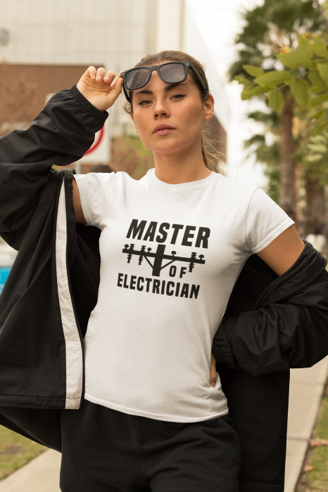 Tricou personalizat cu mesaj - Master of Electrician [3]