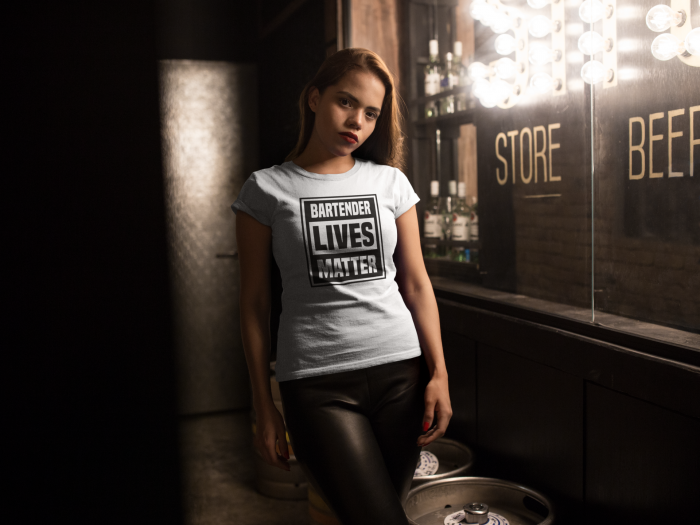 Tricou personalizat cu mesaj Bartender lives matter [3]