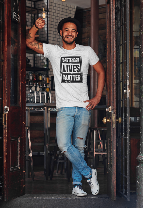 Tricou personalizat cu mesaj Bartender lives matter [5]