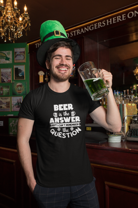 Tricou personalizat cu mesaj -  Beer is the answer [4]