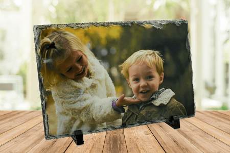 Ardezie - Ardezie personalizata cu poza si mesaj - 30 x 16 cm