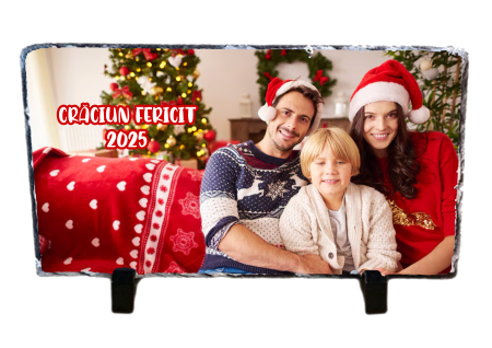 Ardezie personalizata cu poza (14x29 cm) - CRĂCIUN [2]