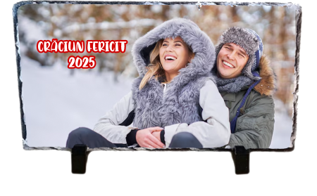 Ardezie personalizata cu poza (14x29 cm) - CRĂCIUN [3]