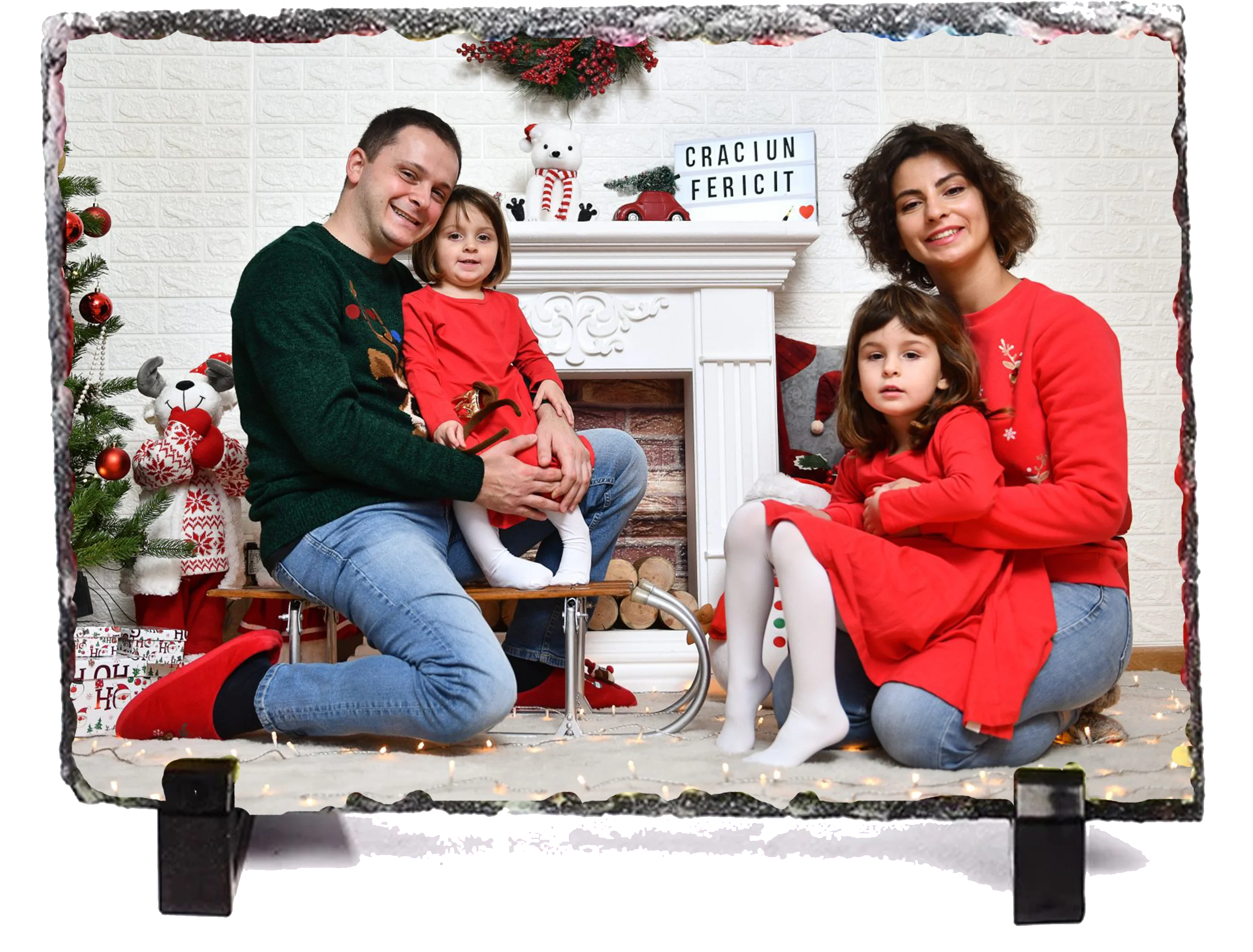 Ardezie personalizata cu poza (15x20 cm) - CRĂCIUN [1]