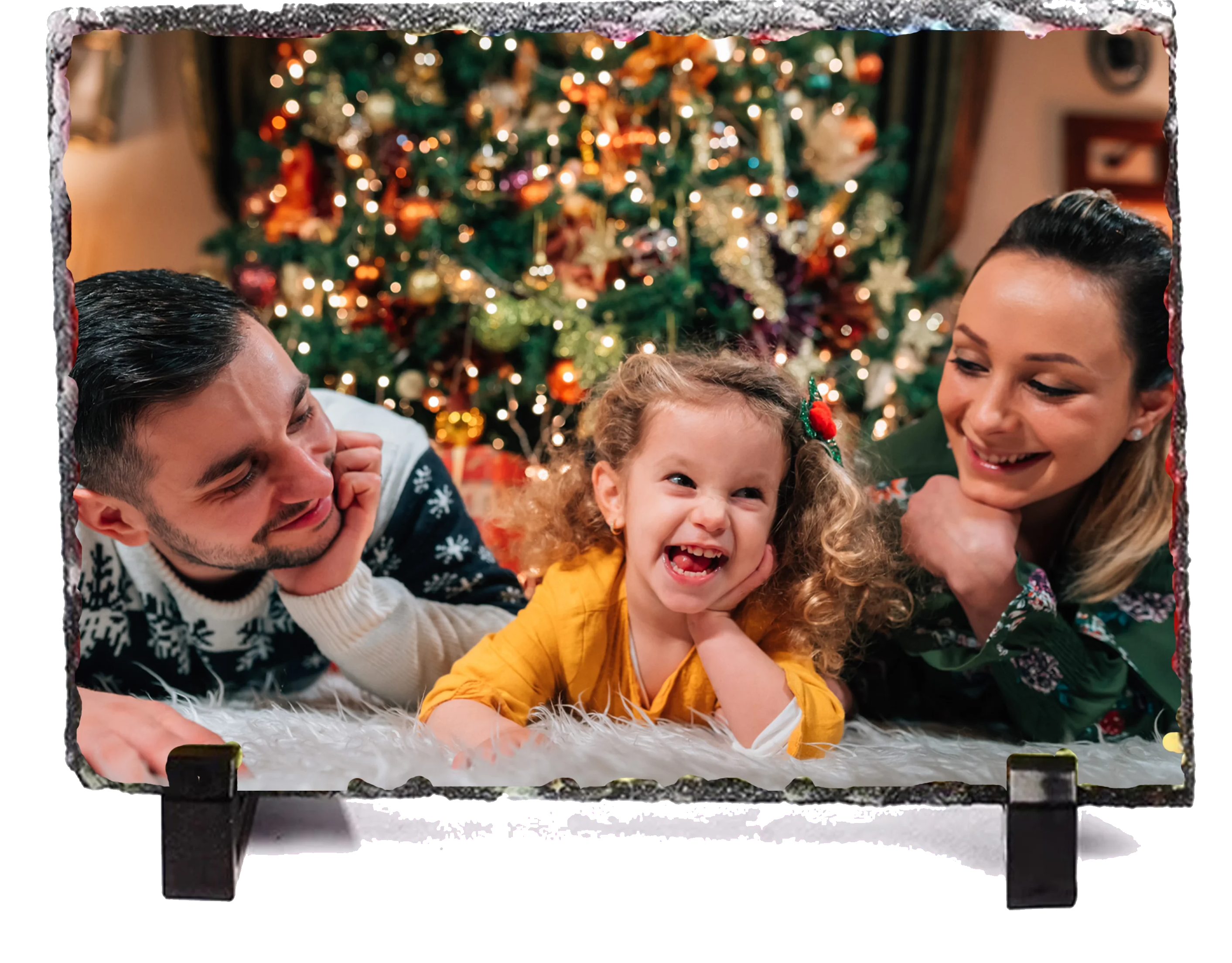 Ardezie personalizata cu poza (15x20 cm) - CRĂCIUN [2]