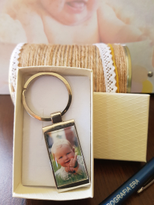 Breloc personalizat metalic dreptunghiular poza / mesaj [3]