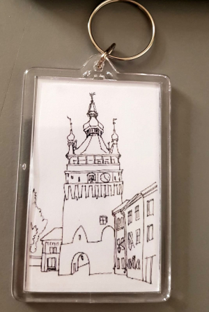 Breloc plastic personalizat foto 7 x 5 cm - Marturii [1]