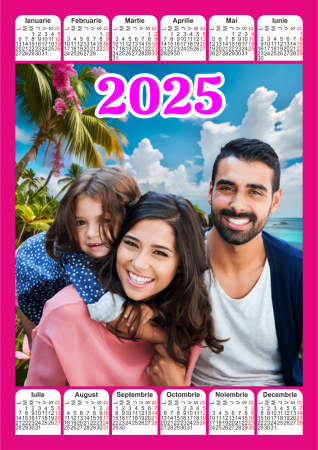 Cadouri de VALENTINE'S DAY - Calendar A4 Personalizat cu Poza Ta