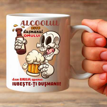 Cana personalizata - Cana ALCOOLUL DUSMANUL OMULUI