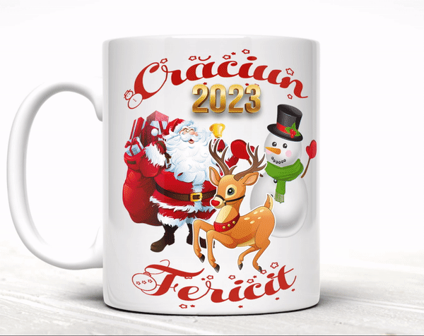 CADOURI DE SEZON - Cana colorata personalizata - Craciun Fericit 2022