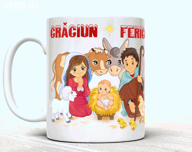 Cadouri de Craciun - Cana personalizata CRACIUN FERICIT - Nasterea Domnului