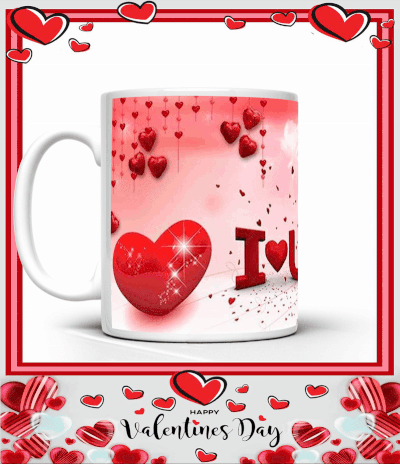 Cadouri de VALENTINE'S DAY - Cana cu o poză - I LOVE YOU