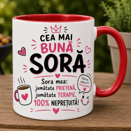 Căni MESERII - Cana personalizata - CEA MAI BUNĂ SORĂ