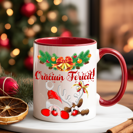 Cana colorata personalizata - Craciun Fericit! - Santa [4]