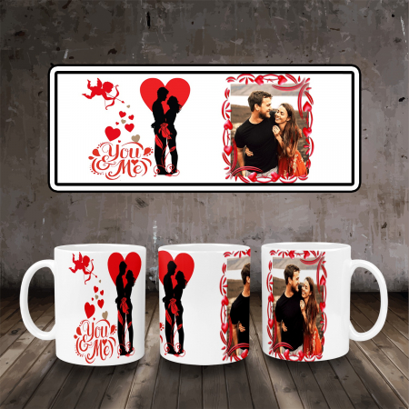 Cana personalizata - Cana personalizata cu mesajul YOU & ME