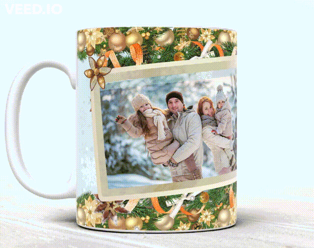 Cadouri de Craciun - Cana personalizata cu catel - Craciun Fericit