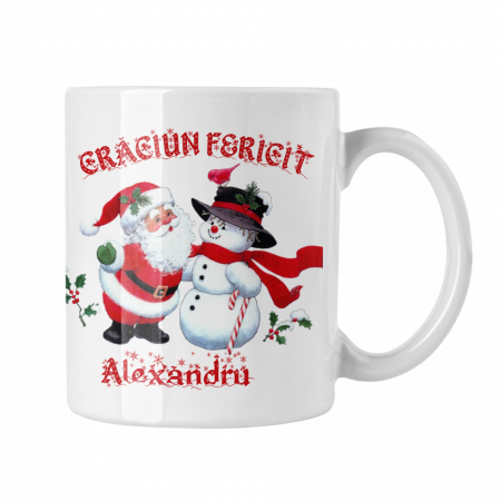 Cana personalizata cu nume si o poza - CRACIUN FERICIT [1]