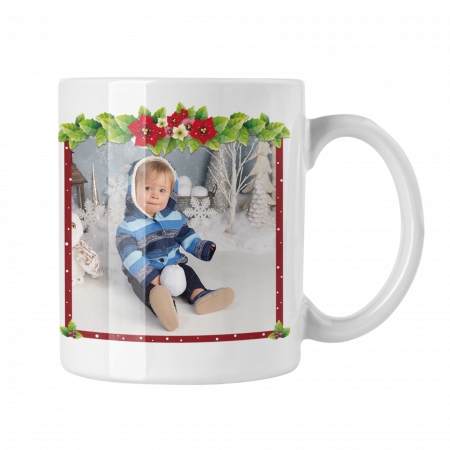 Cadouri de Craciun - Cana personalizata  cu nume si poza - CRACIUN FERICIT model 5