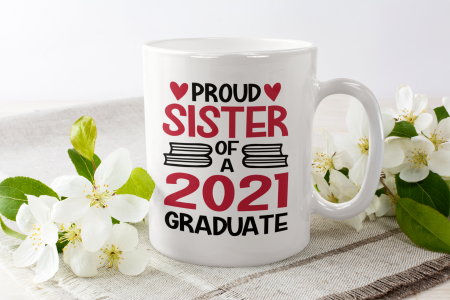 Cana personalizata - Cana personalizata cu poza / mesaj - Proud Sister of a Graduate