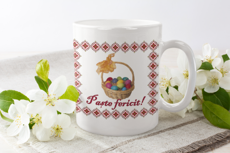 Cana personalizata cu poza / mesaj - Paste fericit! 4