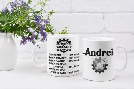 Cana personalizata cu poza / mesaj - Tarif de mecanic [1]