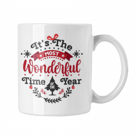 Cadouri de Craciun - Cana personalizata IT'S THE MOST WONDERFUL TIME