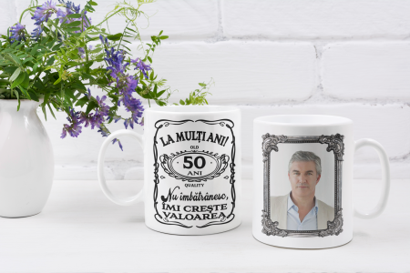 Cana personalizata poza/mesaj - LA MULTI ANI (Whiskey) [1]