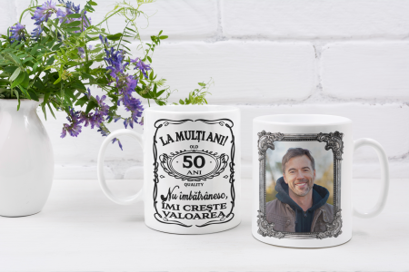 Cana personalizata poza/mesaj - LA MULTI ANI (Whiskey) [3]