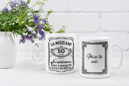 Cana personalizata poza/mesaj - LA MULTI ANI (Whiskey) [2]