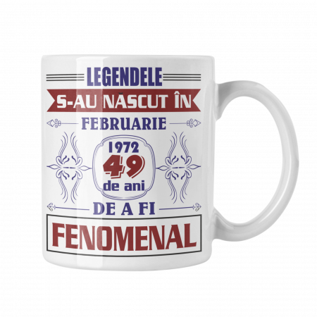 Cana personalizata - Cana personalizata cu poza si mesaj Legendele s-au nascut in