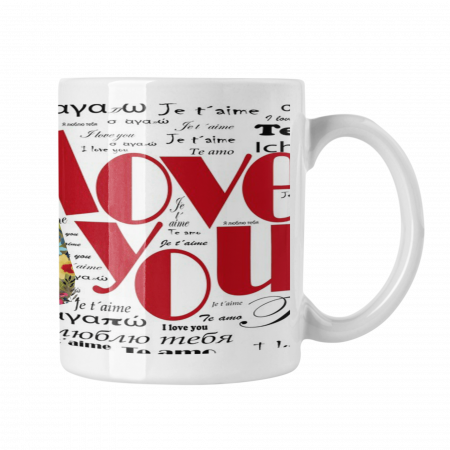 Cana personalizata - Cana personalizata cu poza si mesaj - Love you