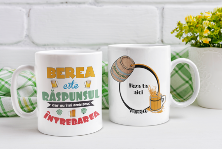 Cană personalizată - BEREA ESTE RASPUNSUL [2]