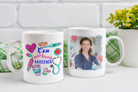 Cană personalizată - CEA MAI BUNĂ ASISTENTĂ [1]