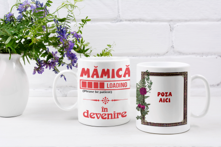 Cană termosensibilă personalizată – Mămica în devenire – cu poză viitoare mamă [2]