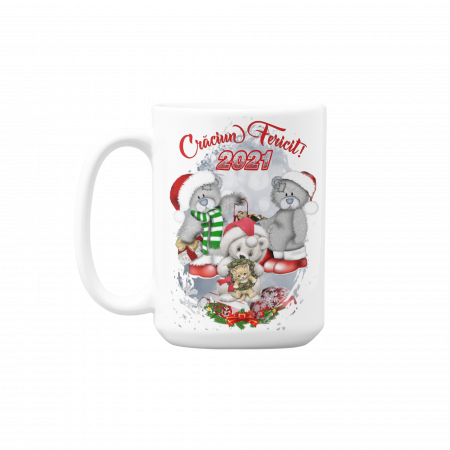 CADOURI DE SEZON - Cana personalizata cu ursuleti - Craciun Fericit!