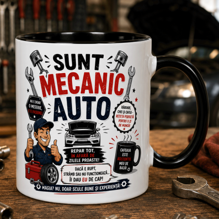 Căni MESERII - Cana personalizata - SUNT MECANIC AUTO