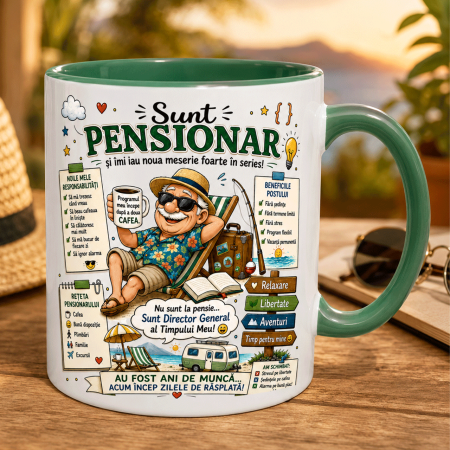 Căni MESERII - Cana personalizata - SUNT PENSIONAR