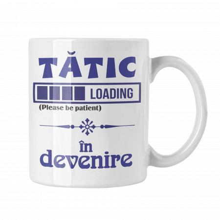 Cana personalizata - Cană termosensibilă personalizată – Tătic în devenire – cu poză viitor tată