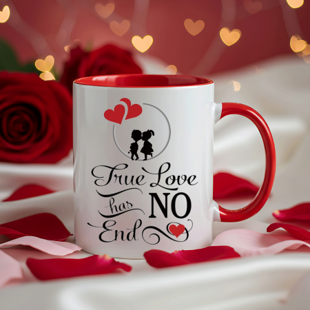 Cana personalizata TRUE LOVE HAS NO END [2]