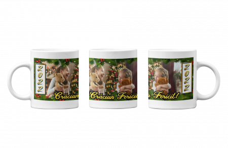 Cana personalizata - Cana personalizata Craciun Fericit -  model 2