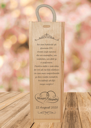 Cutie lemn personalizata gravura - Vreti sa fiti nasii nostri? [1]