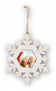 CADOURI DE SEZON - Fulg de zapada alb - personalizat cu poza