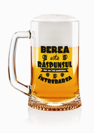 Halba sticla personalizata - Halba personalizata cu poza si mesaj