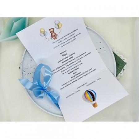 Invitatii de botez - Invitatie botez 15526 lux