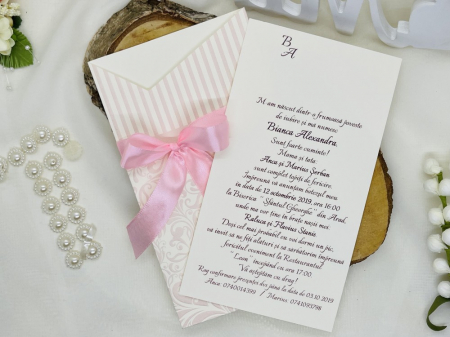 Invitatii de botez - Invitatie botez cod 17026A LUX
